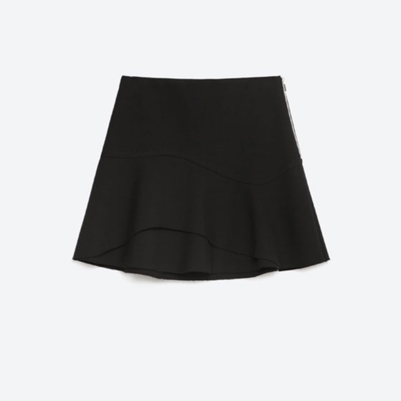 Zara Dresses & Skirts - Zara Black Frill Mini Skirt